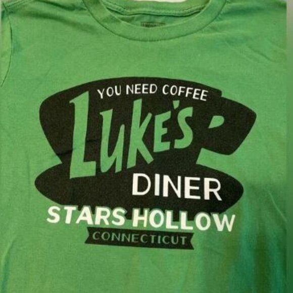 Gilmore Girls “Luke’s Diner” green T-shirt size small - Picture 1 of 5